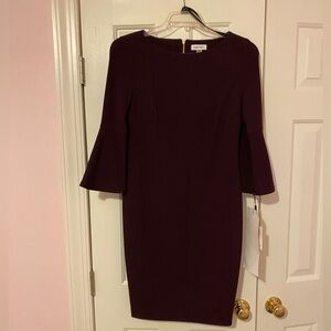 New with tags Calvin Klein eggplant midi dress
